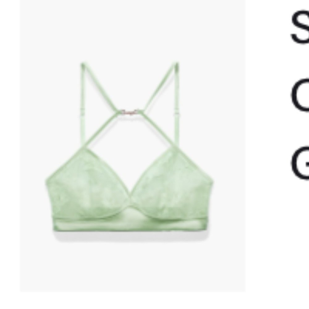 Savage Fenty Mint Green Statement Straps Bralette - Size Medium